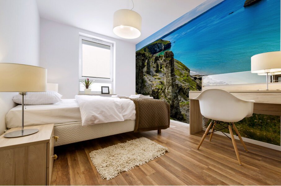 Rugged Beauty: Exploring the Stacks of Tintagel and Trebarwith Beach Mural print