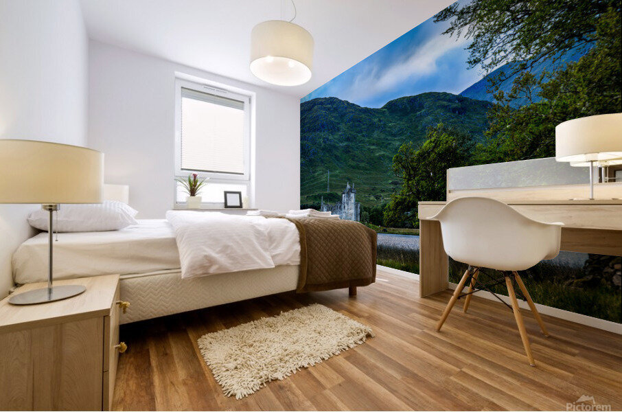 Awe-Inspiring Beauty: Kilchurn Castle and the Tranquil Waters of Lock Awe in High Resolution Scotland Photography Mural print