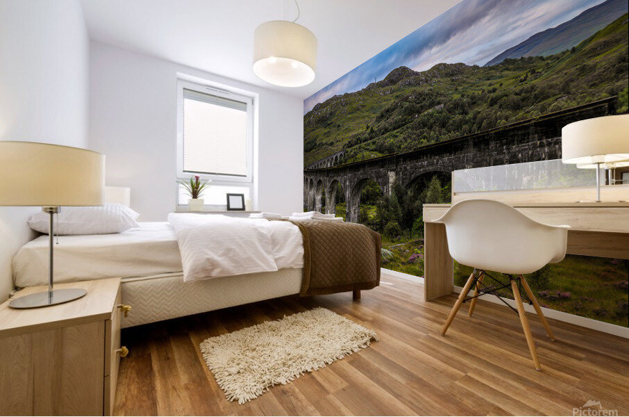 Scotlands Majestic Glenfinnan Viaduct: A High-Resolution Journey into Harry Potters Wizarding World Mural print