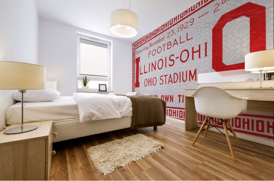1929 Ohio State Ticket Stub Remix Mural print