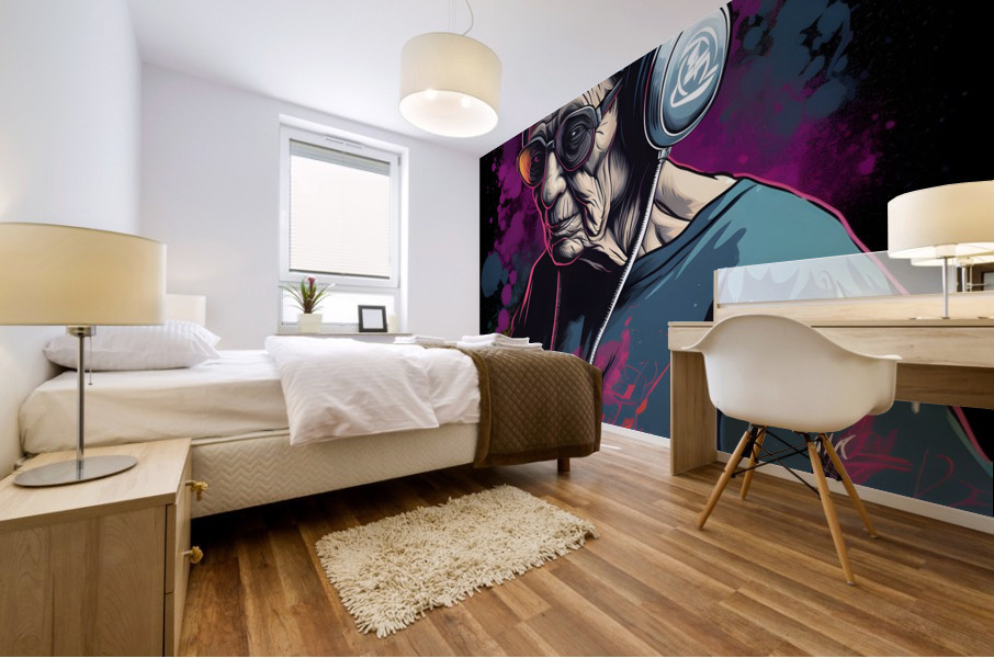 Graffiti old woman no.5 Mural print