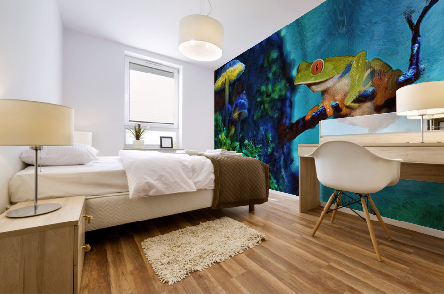 Red Eyed Tree Frog Mural print