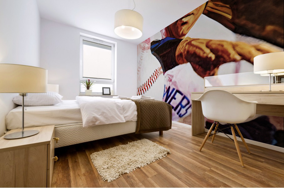 1972 Milwaukee Brewers Retro Art Mural print