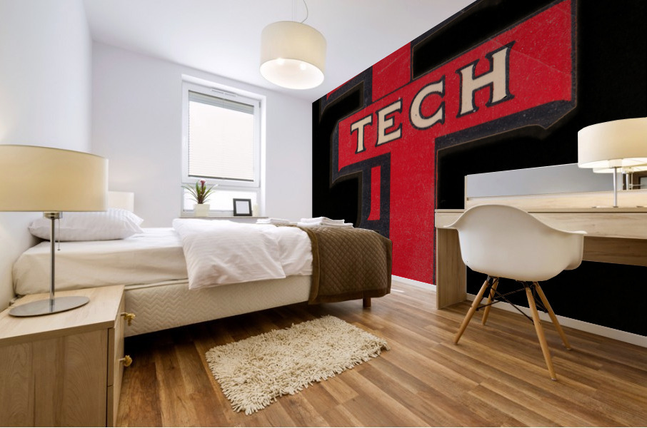 Vintage Texas Tech Art Mural print