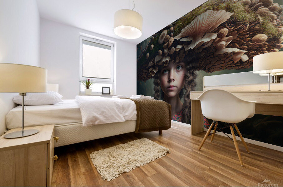 Mushroom Princess Mural print