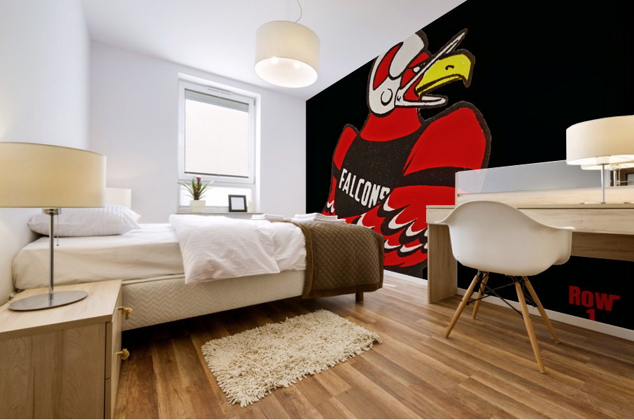 Throwback Atlanta Falcons Cartoon Art Mural print