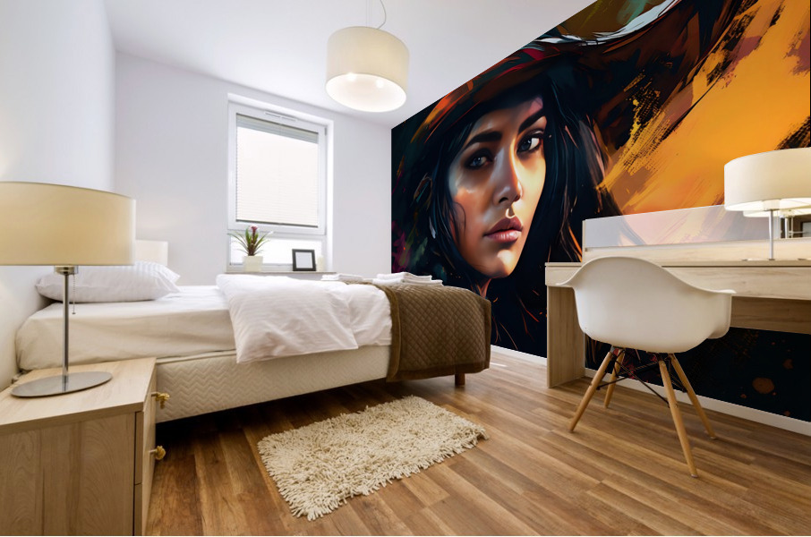 Woman Wild West no.5 Mural print