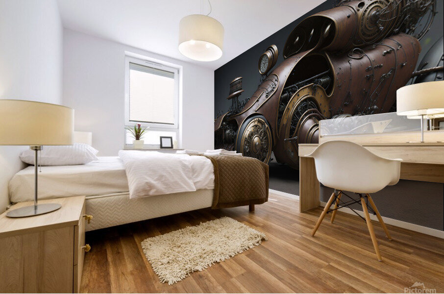 Steampunk Racecar 3-3 Mural print