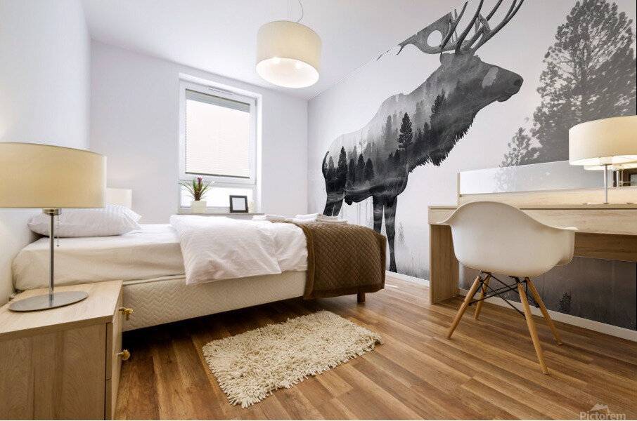 Sacred Elk Mural print
