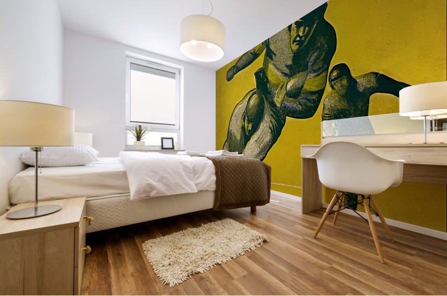 Running Back Tackled Mural print