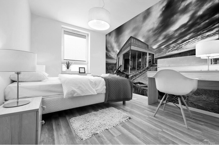 Abandoned garage Mural print