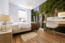 Idyllic Waterfall at Plitvice Lakes Mural print
