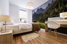 Church before the Dolomites Mural print