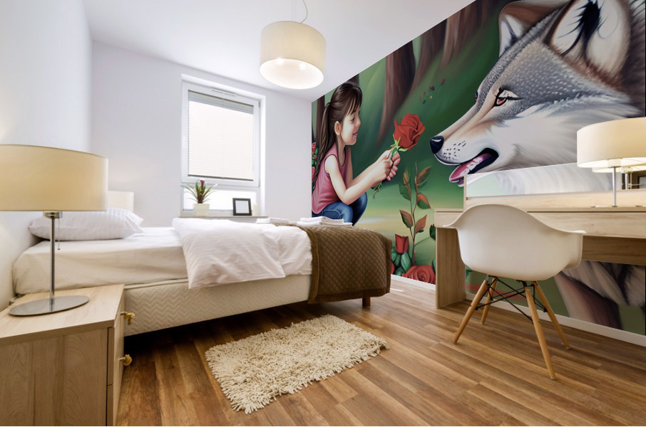 Wolf Love 4 Mural print