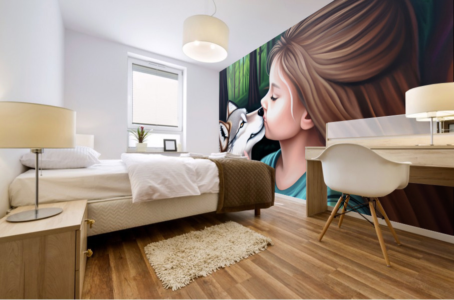 Wolf Love 7 Mural print