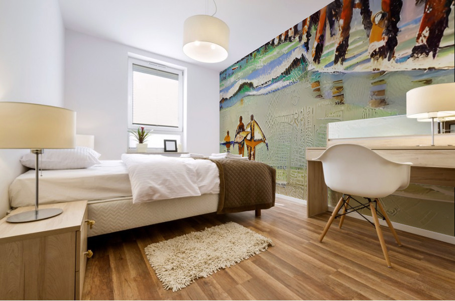 Naples Pier Beach Day Mural print