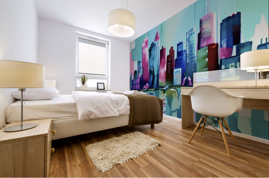 NYC Skyline Colors Mural print
