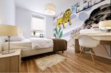 LYDIA AND THE LION Mural print