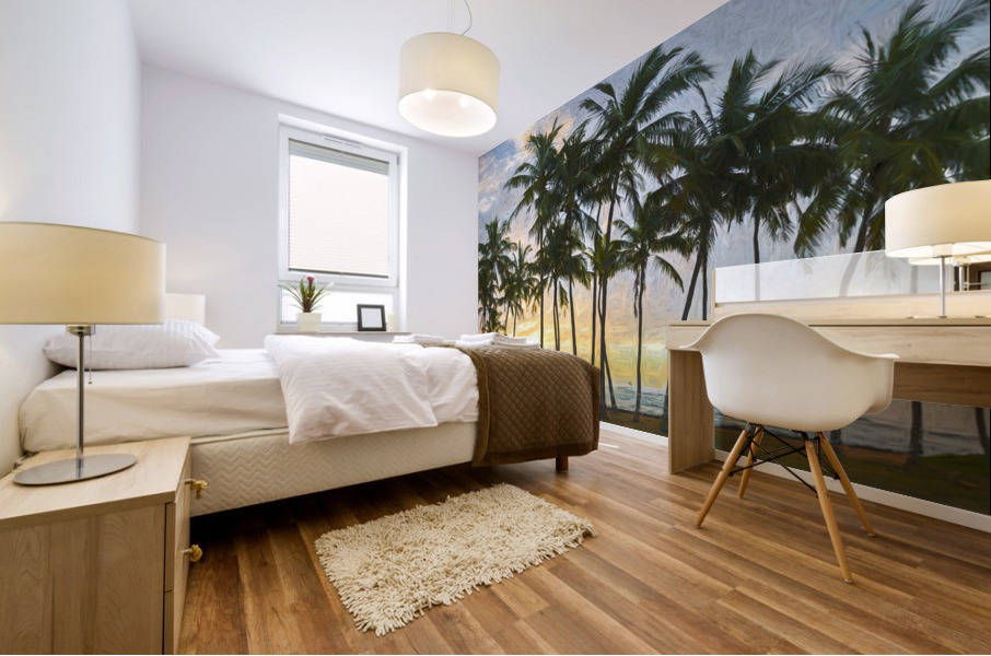 Palms of Kauai Mural print