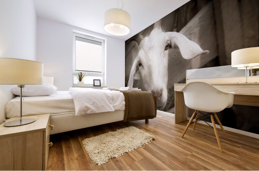 Chevre et desepoire sepia Mural print