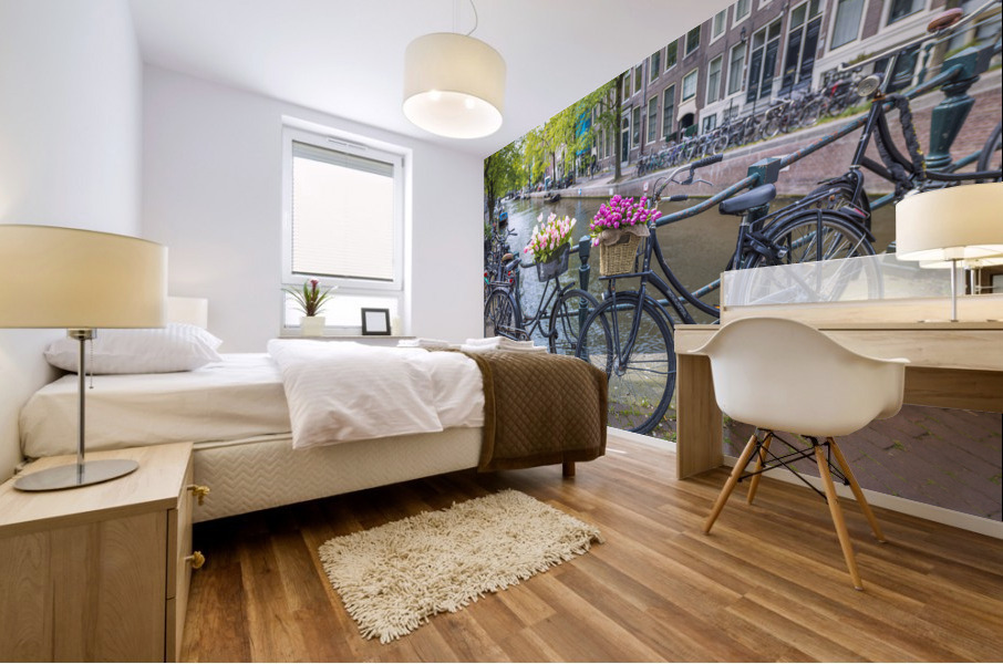 Exploring the Amsterdam Canals Mural print