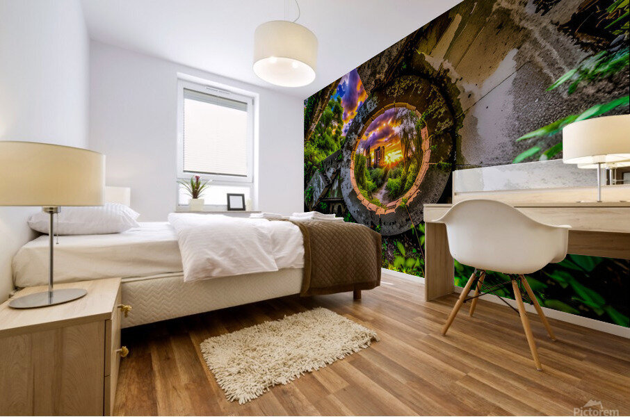 Ithaca Gun Sunset Art canvas Mural print