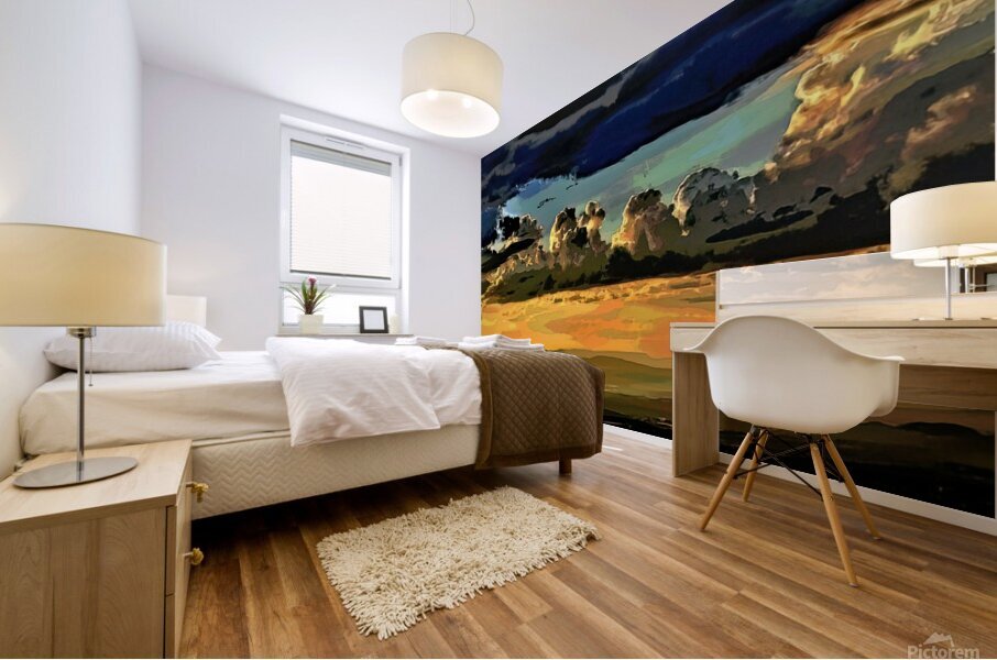 COLORFUL SKIES OVER SANTA FE NEW MEXICO Mural print