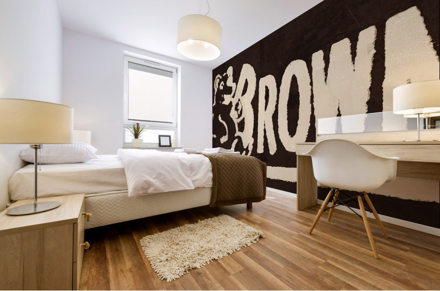 Vintage Brown University Bears Art Mural print