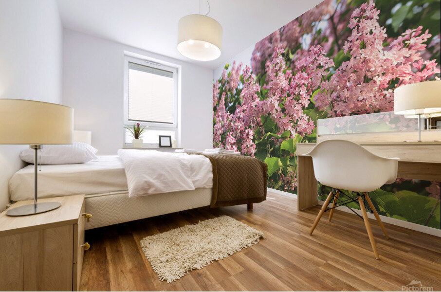 Pink Profusion of Lilacs Mural print
