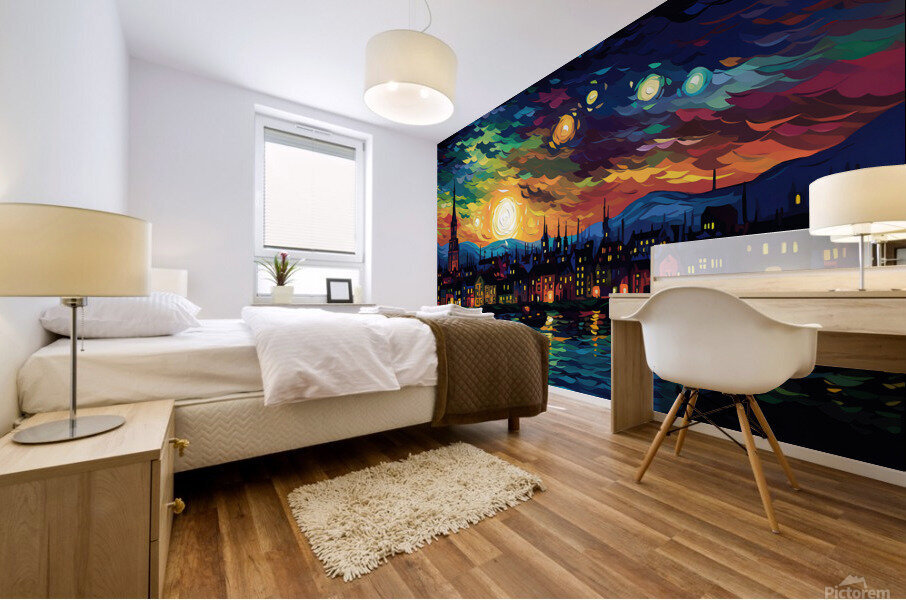 Homage to the Master Inspirare Starry Night Mural print