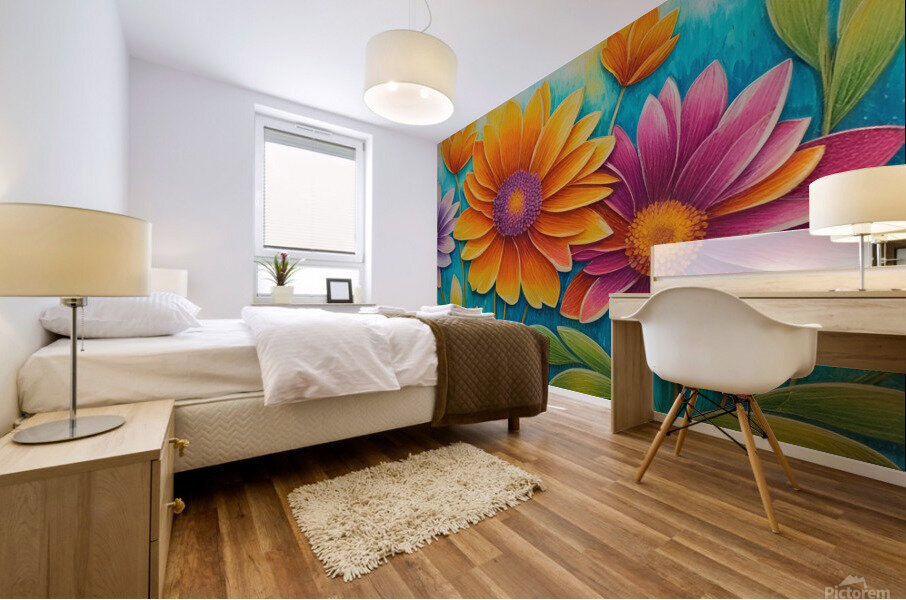 Beautiful Flower Painting large canvas painting Mural Painting Mural print