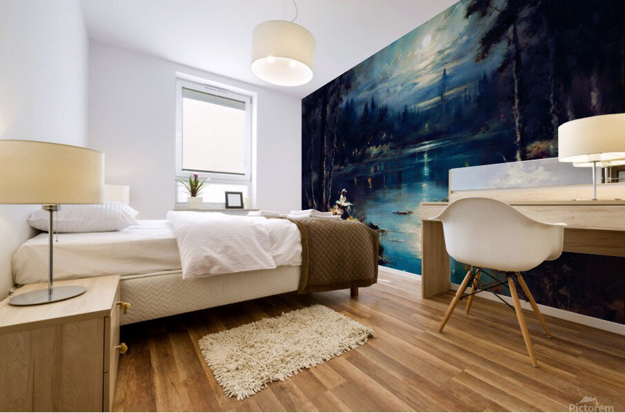 Whispering Waters by T. A. Asbell  Mural print