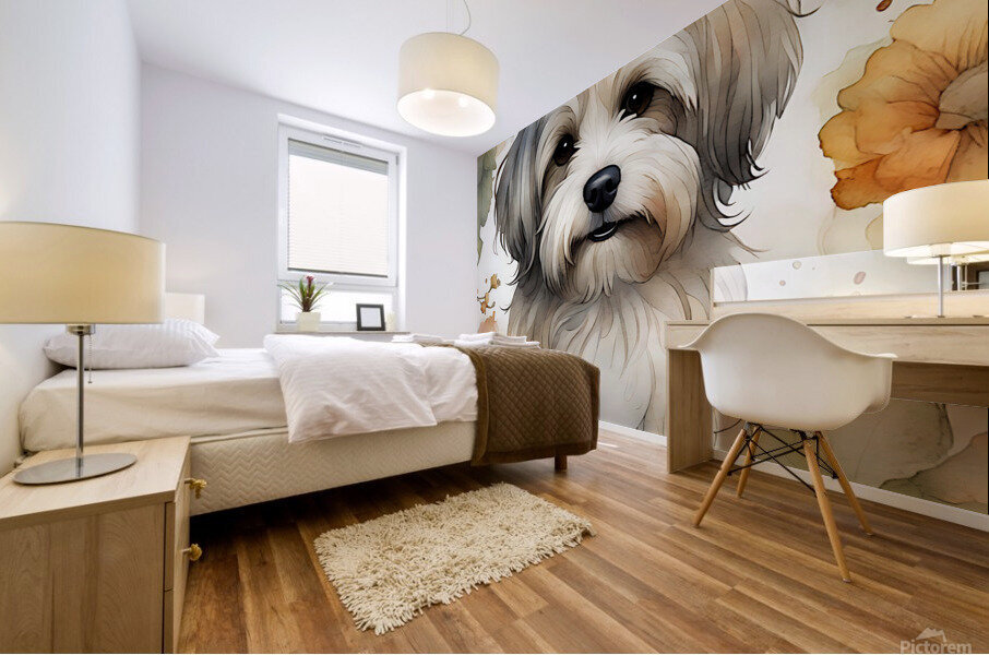 Cute Havanese Dog 1 Mural print