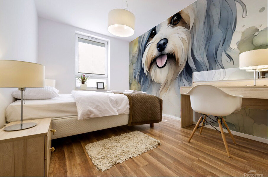 Cute Havanese Dog 3 Mural print