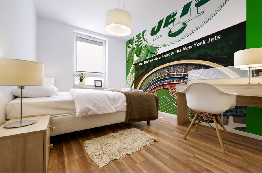 1964 New York Jets Remix Art Mural print