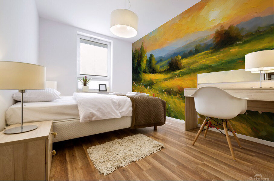Mellow Meadow Mural print