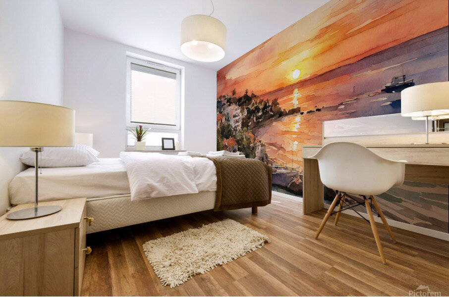 Beach Sunset Mural print