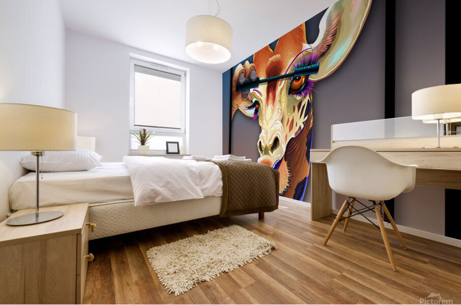 Sassy Giraffy Mural print