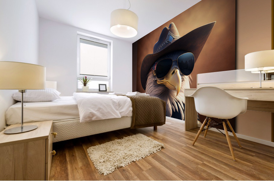 Patriotic Eagle Mural print