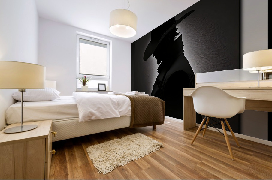 Dark Cowboy Mural print