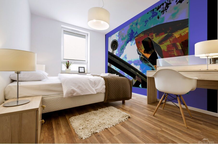 ARCHITECTURE OF THE FUTURE IN SEATTLE WASHINGTON Mural print