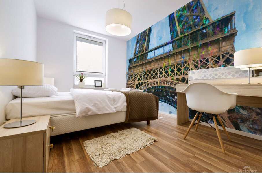 Level One of the Eiffel Tower Mural print