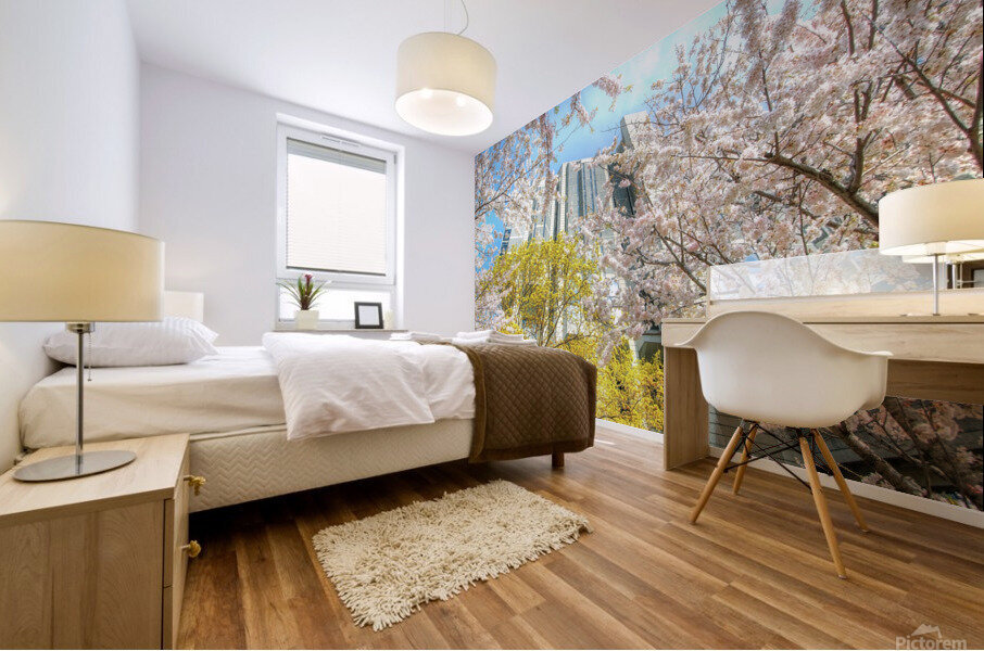 John Roberts Library Cherry Trees Mural print