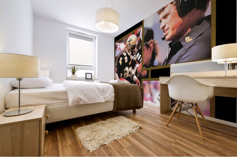 1987 New Orleans Saints Throwback Art Mural print