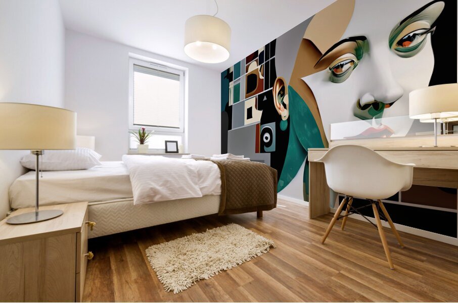 Beauty and mystery in cubism - GIA0923-1041-ILU Mural print