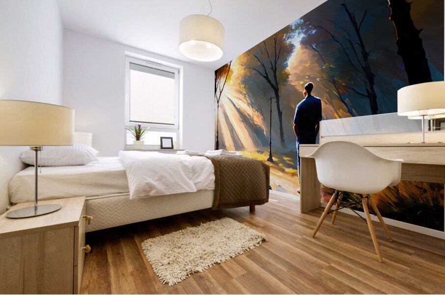 Backlit path - GIA-2309-1048-OIL-1 Mural print