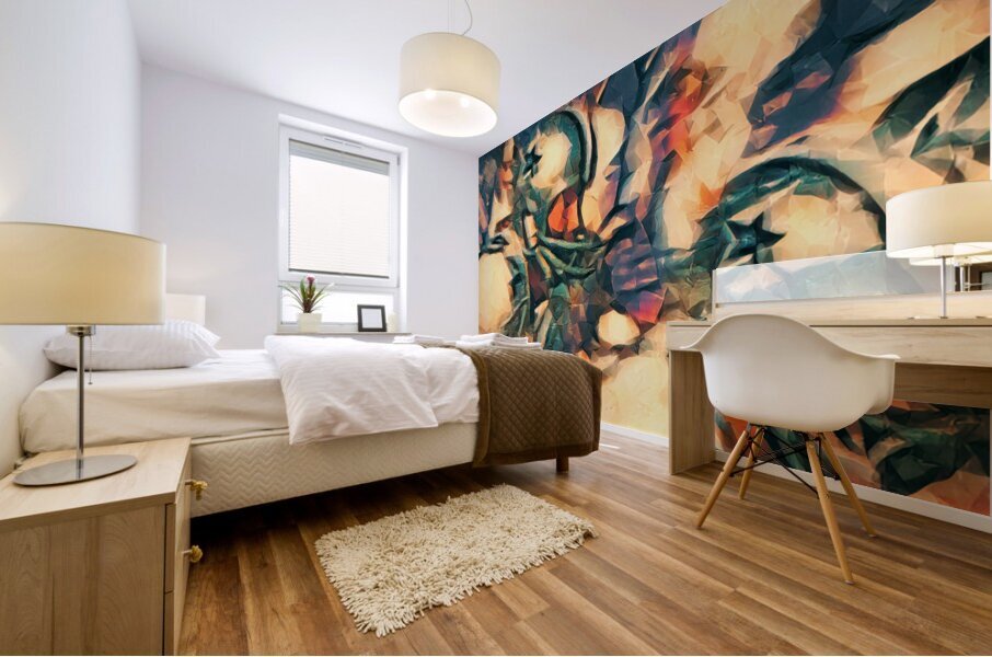 Dallas Cowboys Throwback Abstract Art Mural print