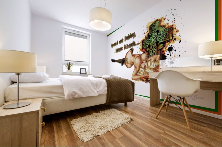 Spank Me Daddy Pin Up Miss Highly Dangerass Mural print