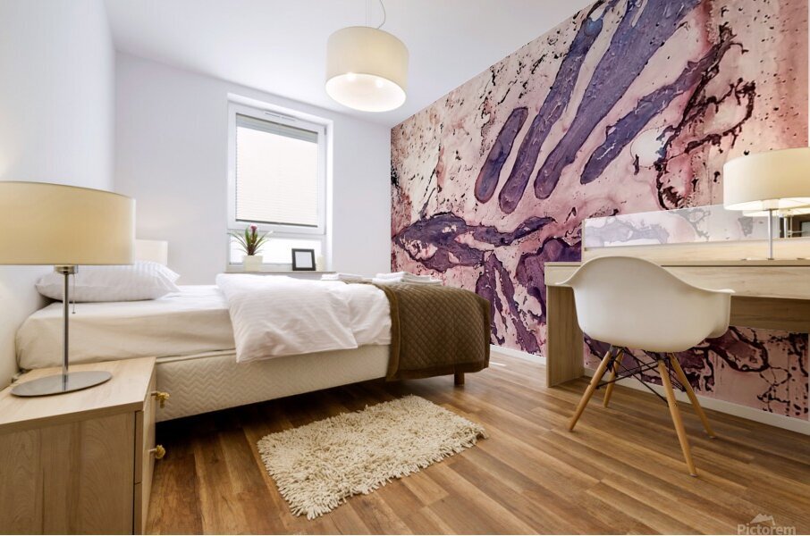 Caught in a Fossil Mural print