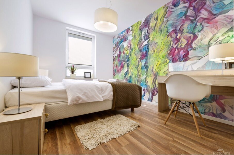 van gogh dig watercolor Mural print